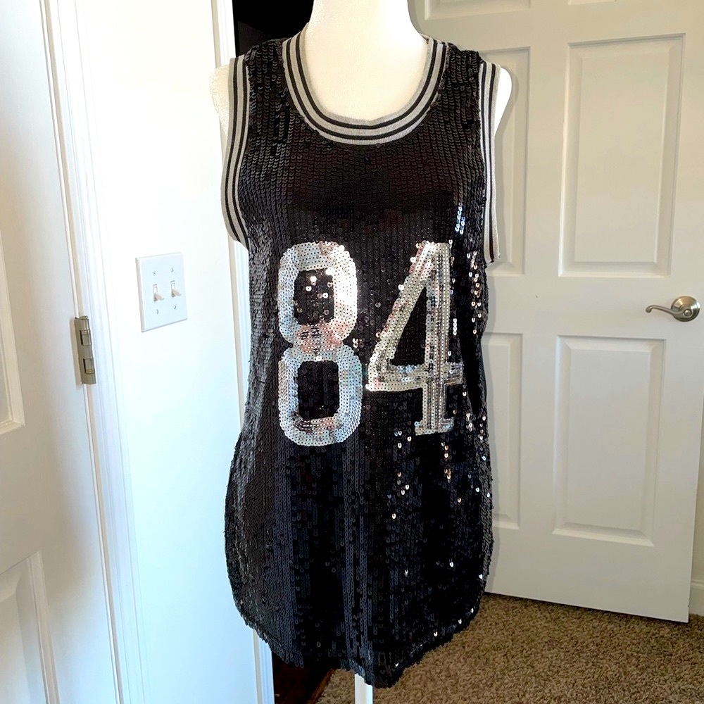 Sequin Jersey Tank Top